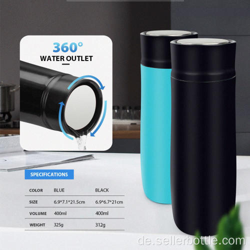 400 ml 360 ° Wasserauslassdeckel Vakuumwasserflasche